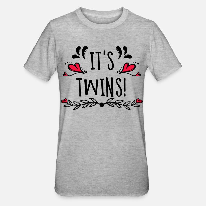 Déclaration familiale Grossesse Bébé enceinte - T-shirt polycoton Unisexe - gris chiné