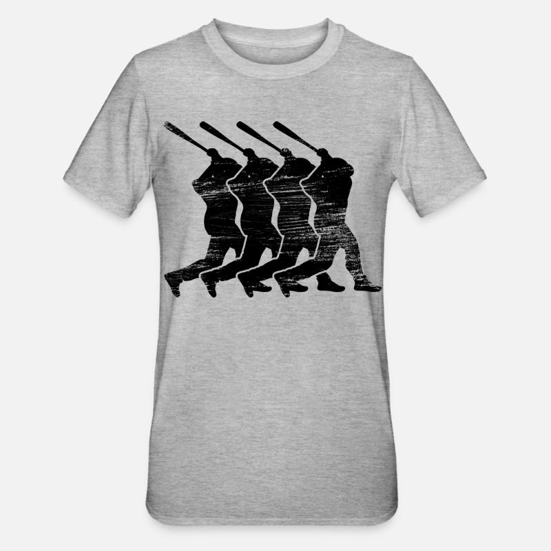 Baseballschläger - Unisex Polycotton T-Shirt - Grau meliert