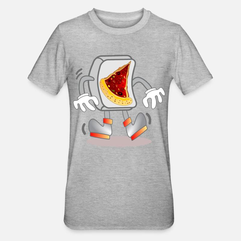 Computer - PIZZA ORDER - Unisex Polycotton T-Shirt - heather grey
