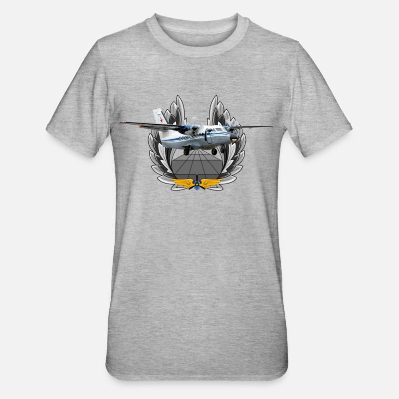 L-410 UVP-E - T-shirt polycoton Unisexe - gris chiné