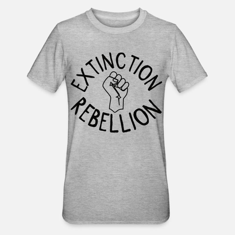 Extinction Rebellion Faust - T-shirt polycoton Unisexe - gris chiné