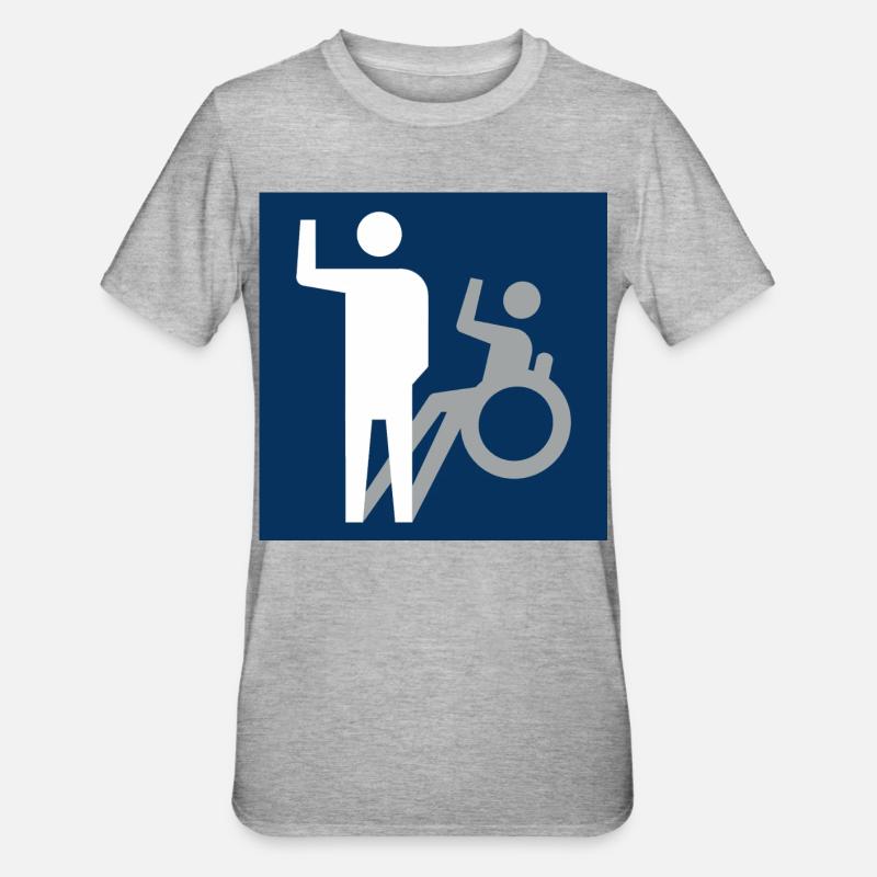 Not all disabilities are visible * - Unisex Polycotton T-Shirt - heather grey