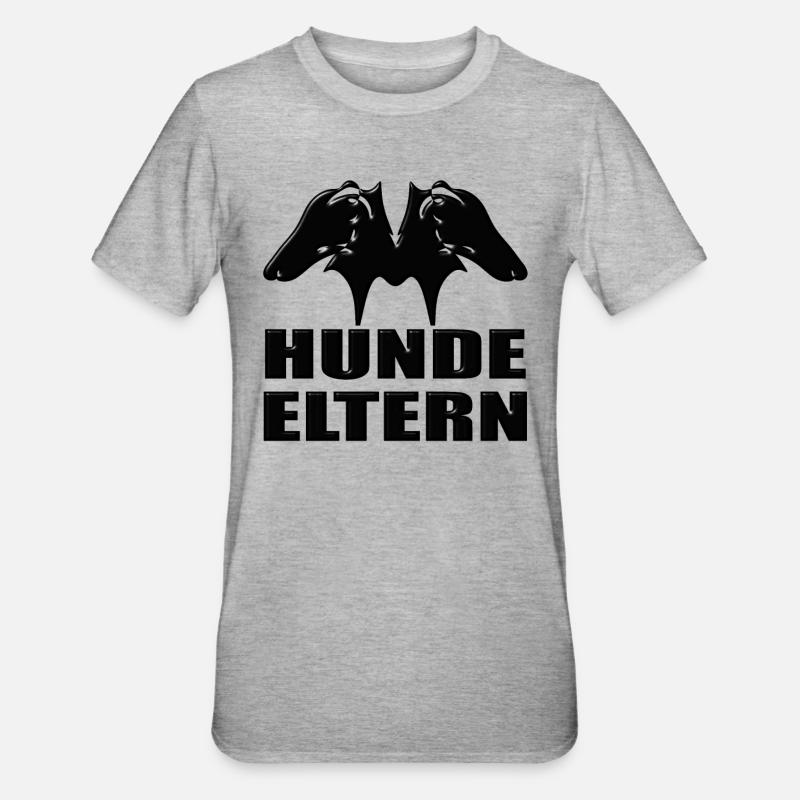 Hunde Eltern - Unisex Polycotton T-Shirt - Grau meliert