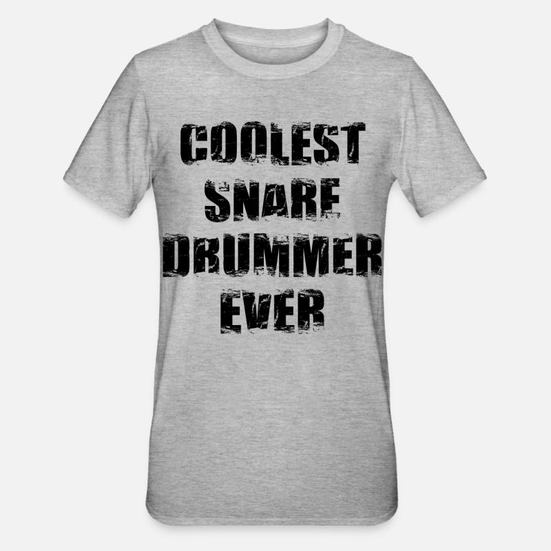 Schnarrtrommler - Unisex Polycotton T-Shirt - Grau meliert