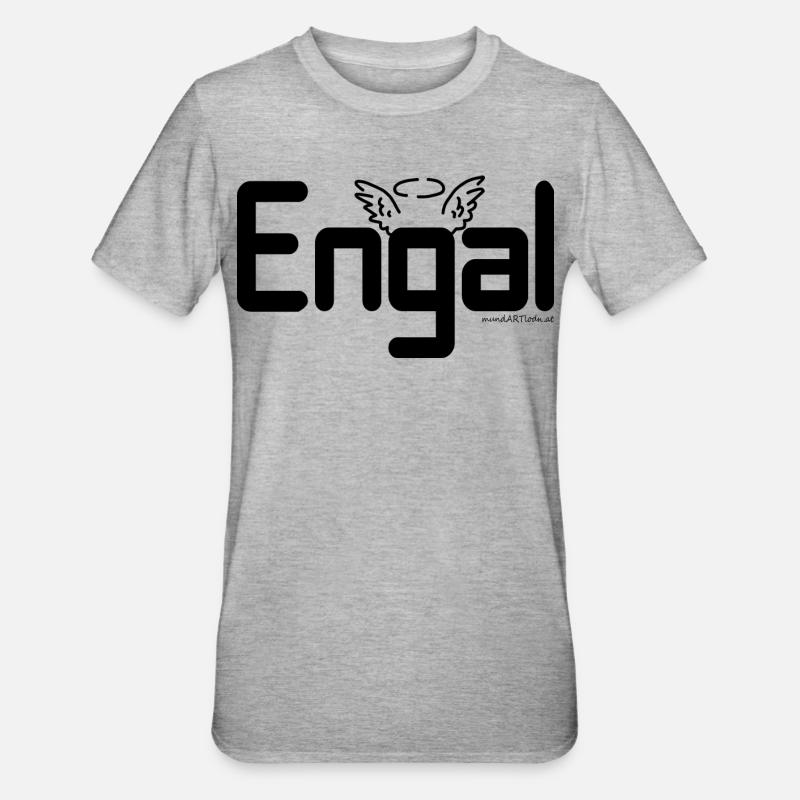 Engal - Engerl, dialecte autrichien, Cadeau - T-shirt polycoton Unisexe - gris chiné