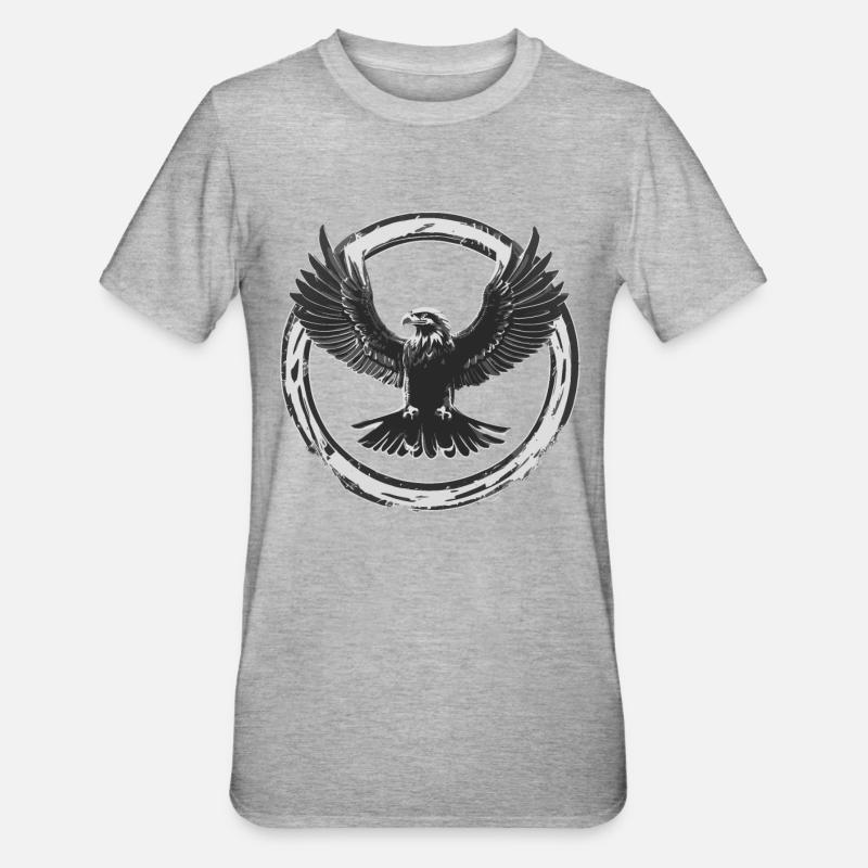 Strong eagle - Unisex Polycotton T-Shirt - heather grey