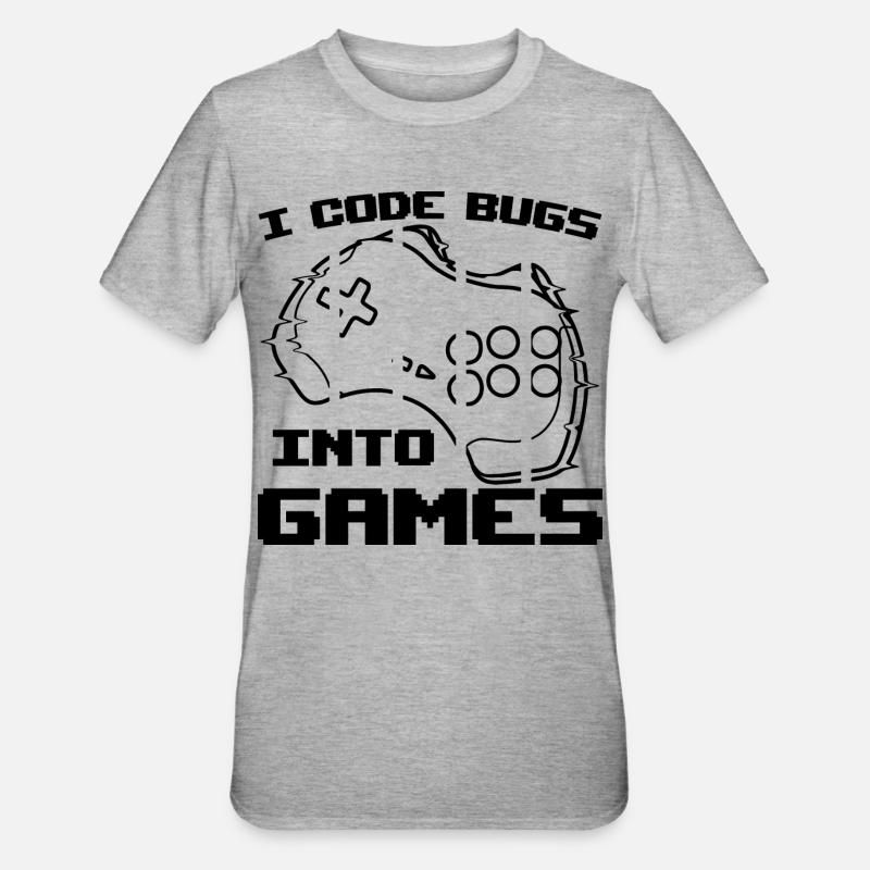 Video Game Programmer - Unisex Polycotton T-Shirt - heather grey