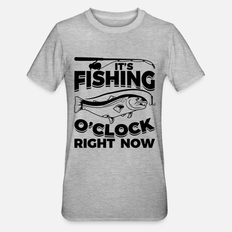 C’est l’heure de la pêche - T-shirt polycoton Unisexe - gris chiné