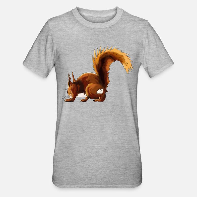 Squirrel Velcro Fall Edition - Unisex Polycotton T-Shirt - heather grey
