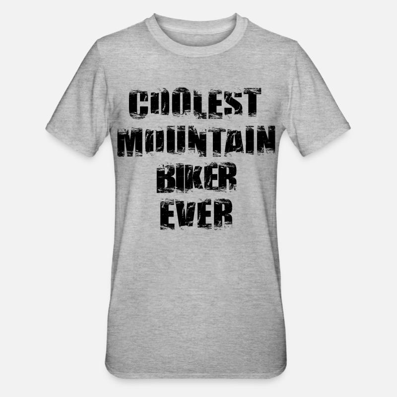 Cooler Mountainbiker - Unisex Polycotton T-Shirt - Grau meliert