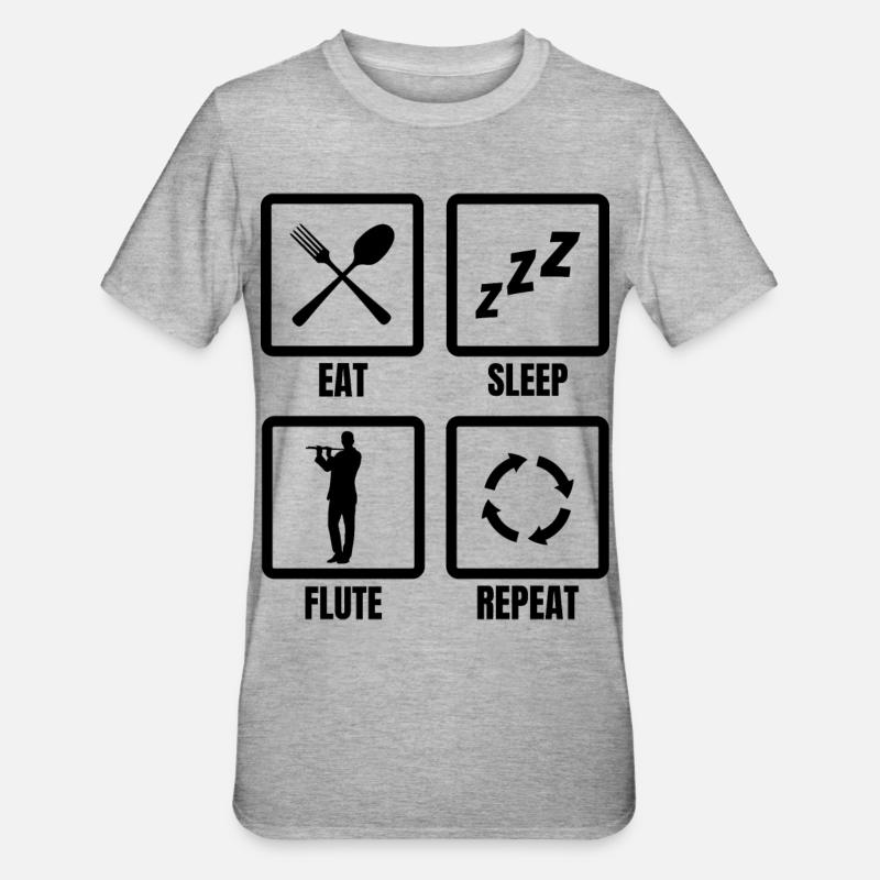 Flute Player Routine - Unisex Polycotton T-Shirt - heather grey