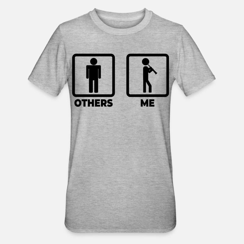 Klarinette Zeitplan - Unisex Polycotton T-Shirt - Grau meliert