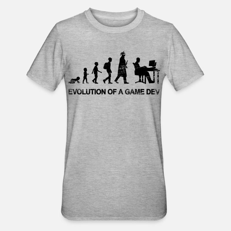 Entwicklung eines Spieleentwicklers - Unisex Polycotton T-Shirt - Grau meliert
