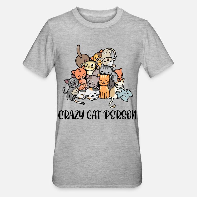 Haustiere Katze Statement Knuddeltier Heimtier - Unisex Polycotton T-Shirt - Grau meliert