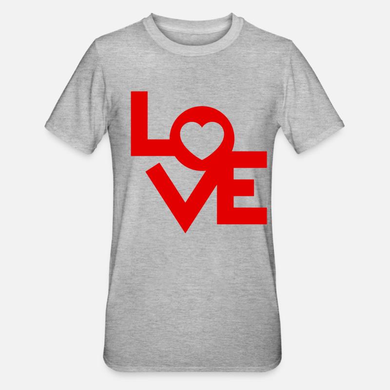 Entfesseln Sie Ihre Romantik - Unisex Polycotton T-Shirt - Grau meliert