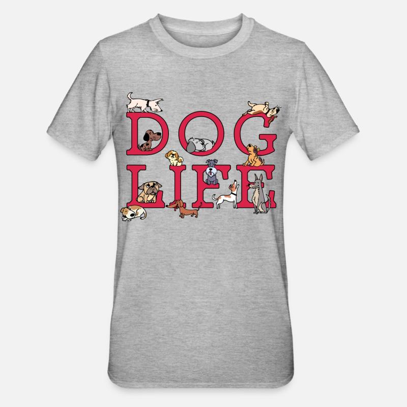 Dog Statement Pets Stuffed Toy Puppy - T-shirt polycoton Unisexe - gris chiné