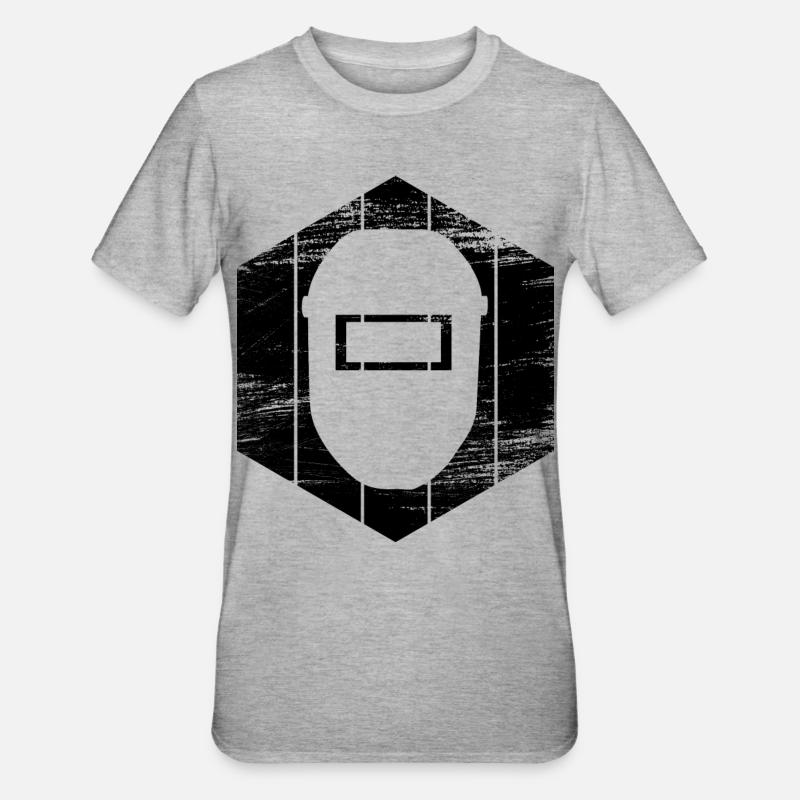 Welding helmet - Unisex Polycotton T-Shirt - heather grey