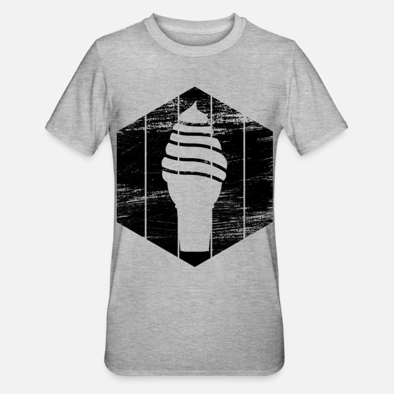 Glace - T-shirt polycoton Unisexe - gris chiné