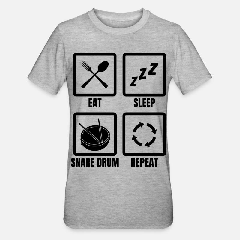 Routine de batteur - T-shirt polycoton Unisexe - gris chiné