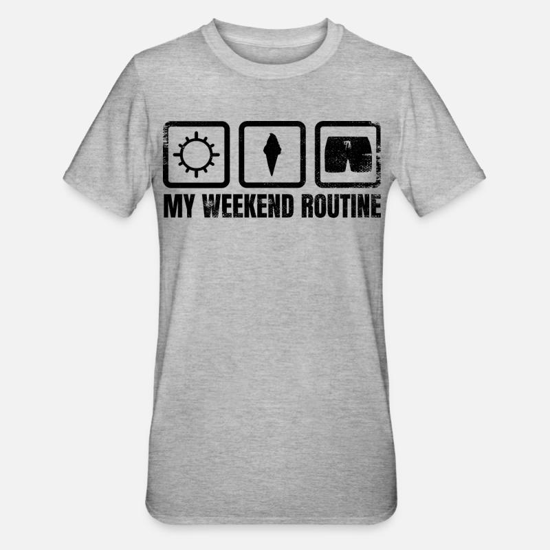 Eiscreme Wochenende - Unisex Polycotton T-Shirt - Grau meliert