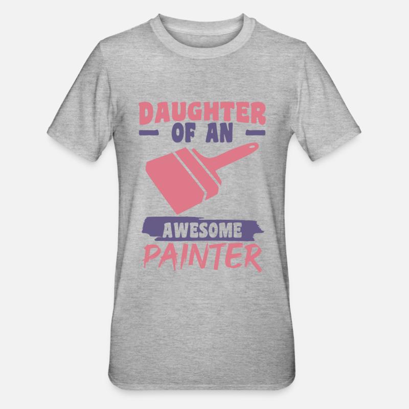 Fille de peintre - T-shirt polycoton Unisexe - gris chiné