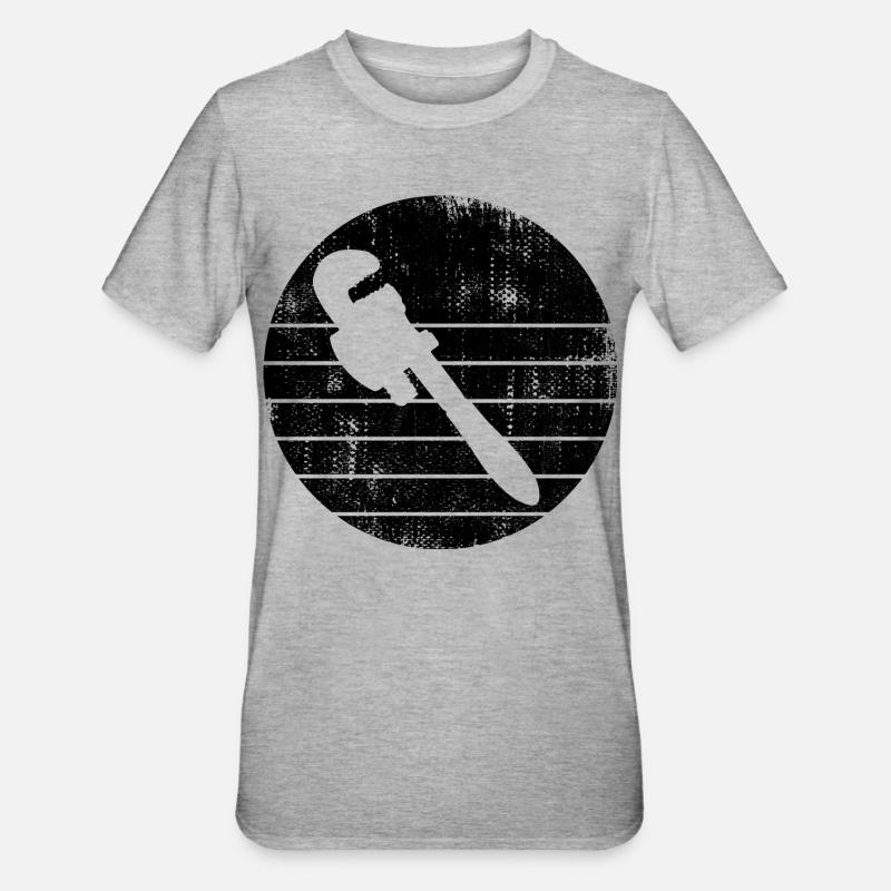 Rohrzange - Unisex Polycotton T-Shirt - Grau meliert
