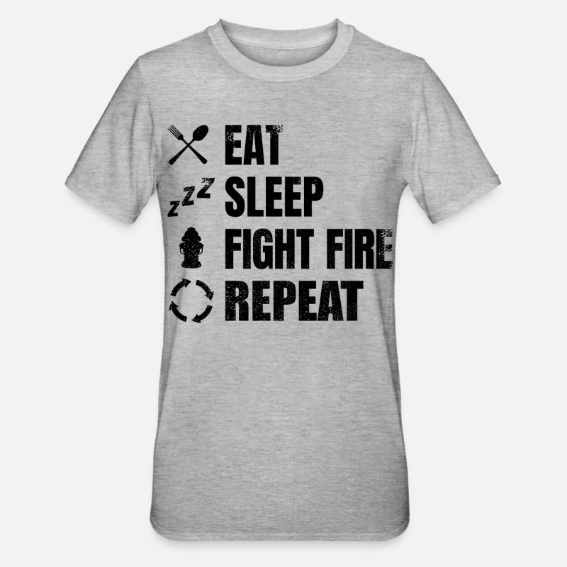 Fire brigade routine - Unisex Polycotton T-Shirt - heather grey