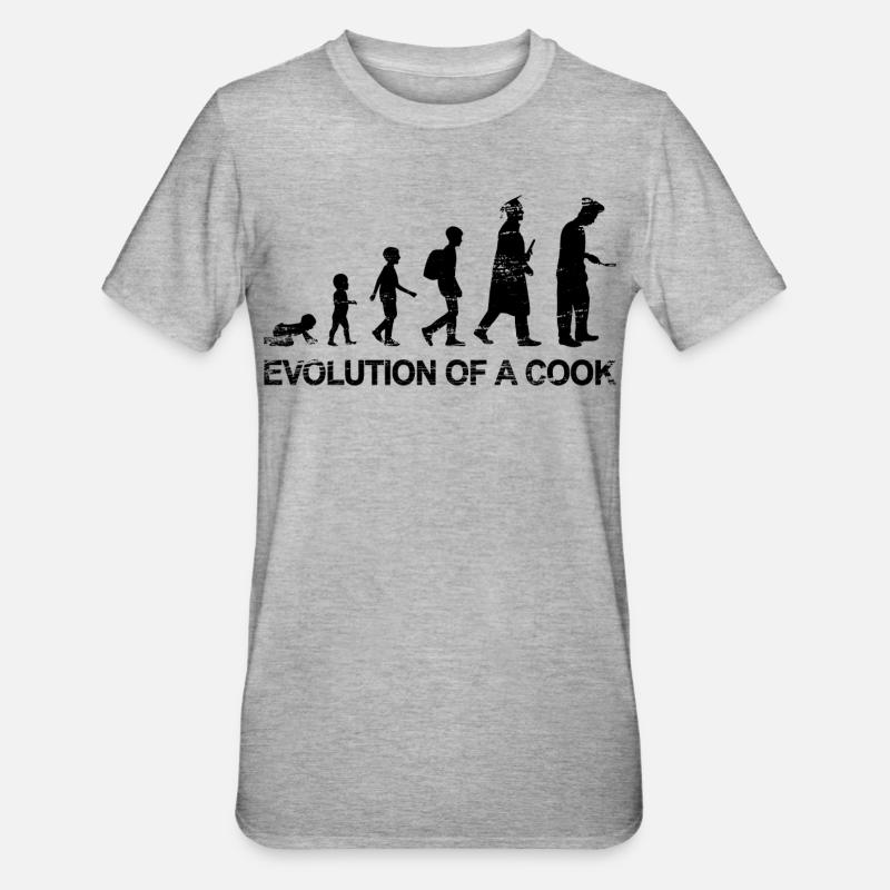 Évolution du chef - T-shirt polycoton Unisexe - gris chiné
