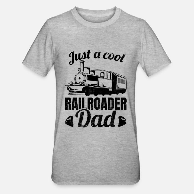 Just a cool railroad daddy - Unisex Polycotton T-Shirt - heather grey