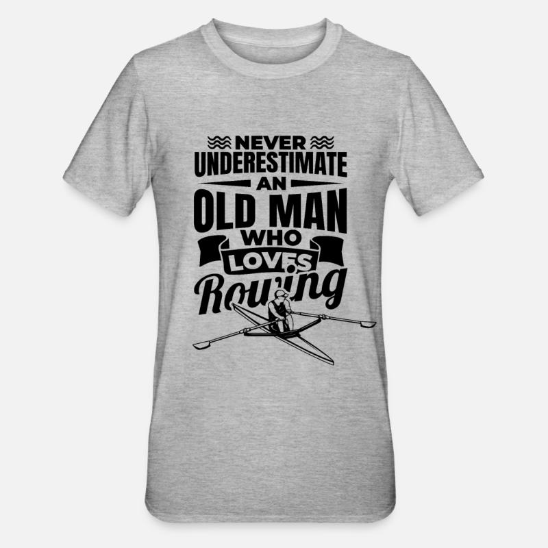 Papy rameur - T-shirt polycoton Unisexe - gris chiné