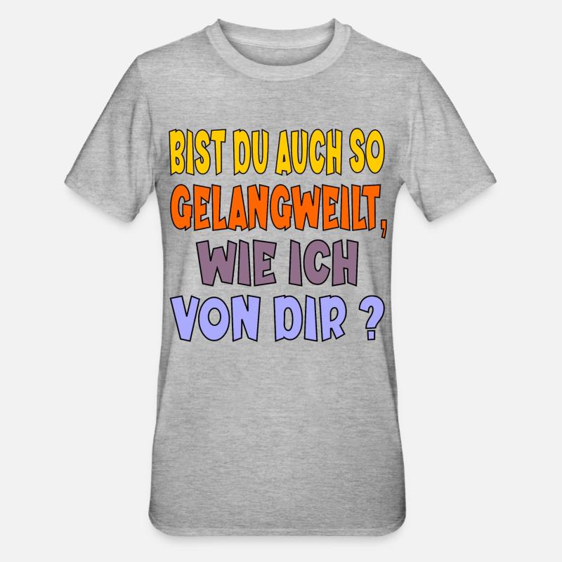 LANGEWEILE - Unisex Polycotton T-Shirt - Grau meliert