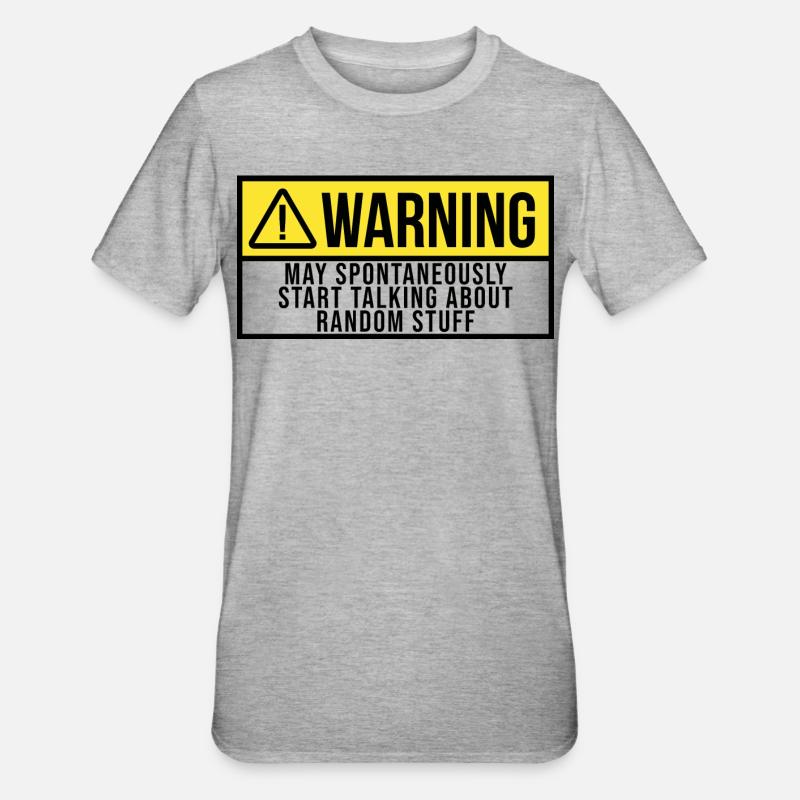 ADHD Start Talking About Random Stuff - Unisex Polycotton T-Shirt - heather grey