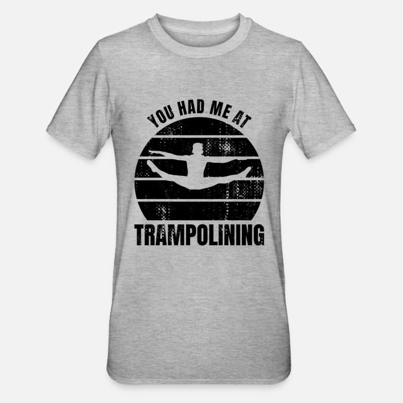 Dicton sur le trampoline - T-shirt polycoton Unisexe - gris chiné