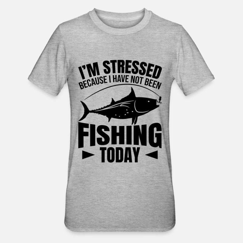 Pêche - T-shirt polycoton Unisexe - gris chiné