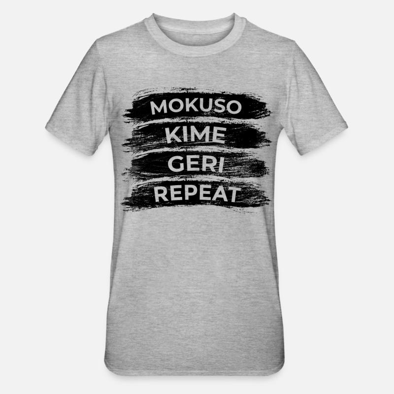 Karate Techniques - Unisex Polycotton T-Shirt - heather grey