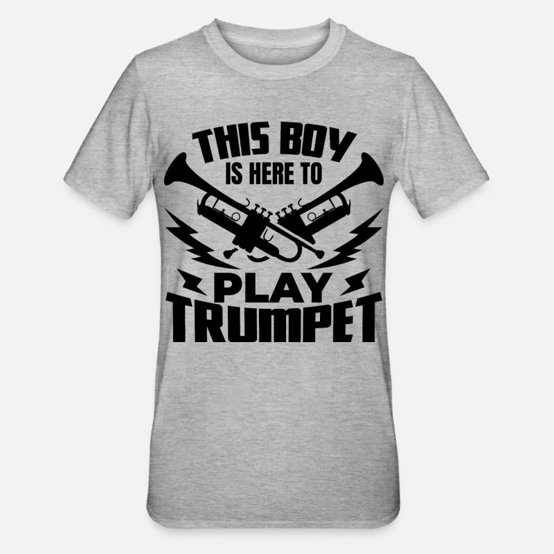 Trompeterjunge - Unisex Polycotton T-Shirt - Grau meliert