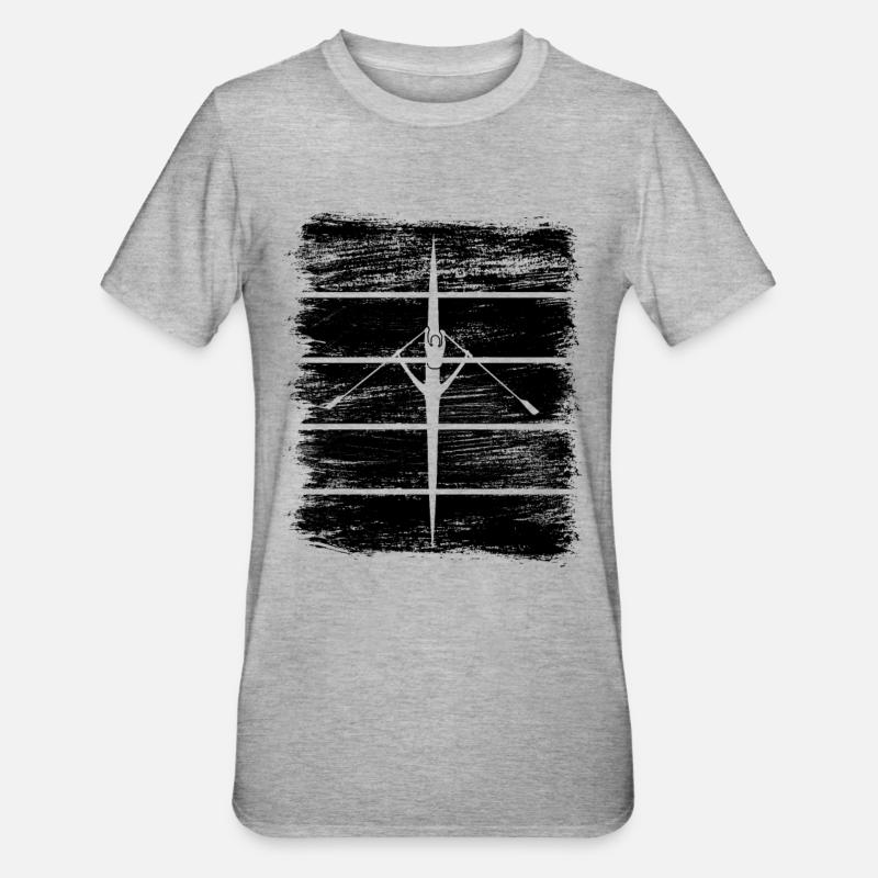 Ruderboot - Unisex Polycotton T-Shirt - Grau meliert