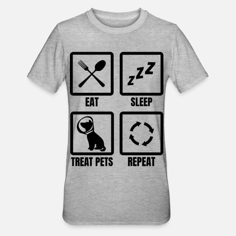 Routine vétérinaire - T-shirt polycoton Unisexe - gris chiné