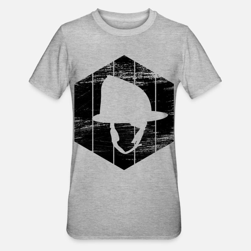 Firefighter's helmet - Unisex Polycotton T-Shirt - heather grey
