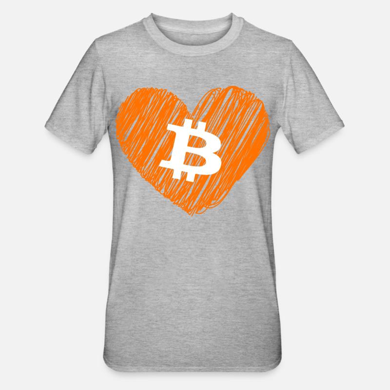 Bitcoin Crypto Cryptocurrency Splash - T-shirt polycoton Unisexe - gris chiné