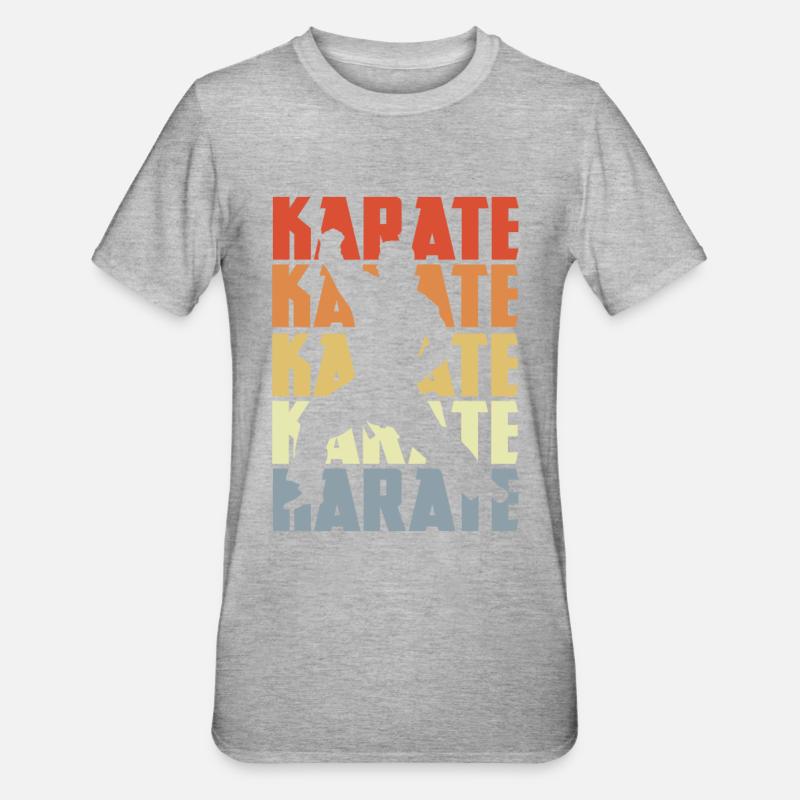 Karaté rétro - T-shirt polycoton Unisexe - gris chiné