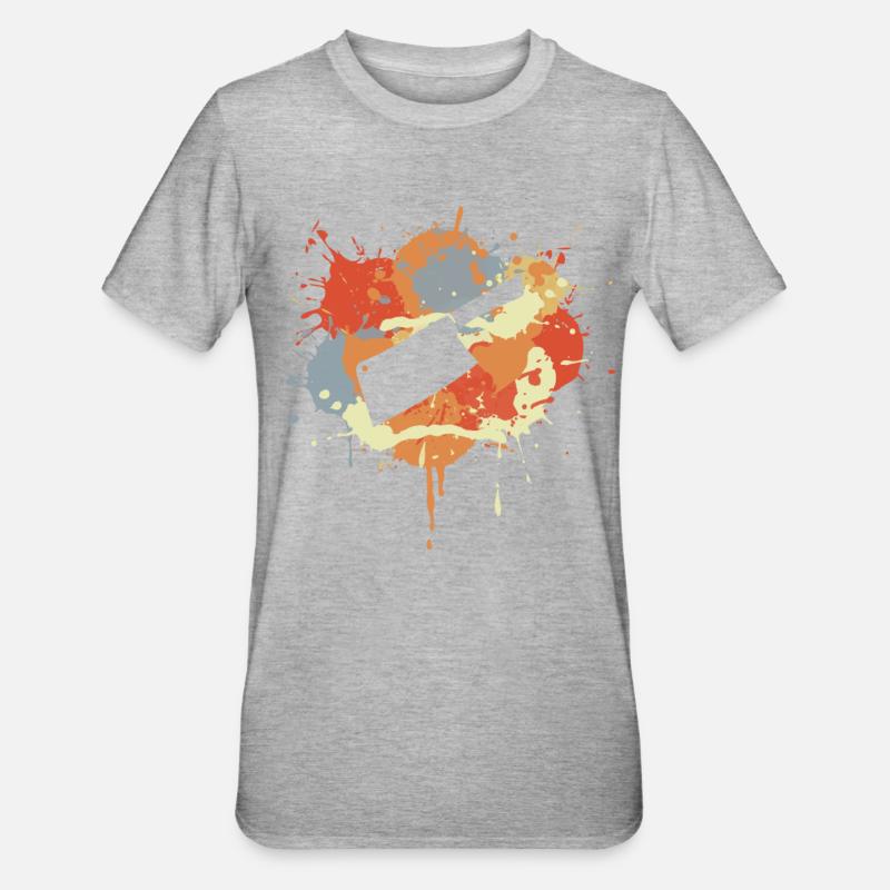 Dessin de couperet - T-shirt polycoton Unisexe - gris chiné