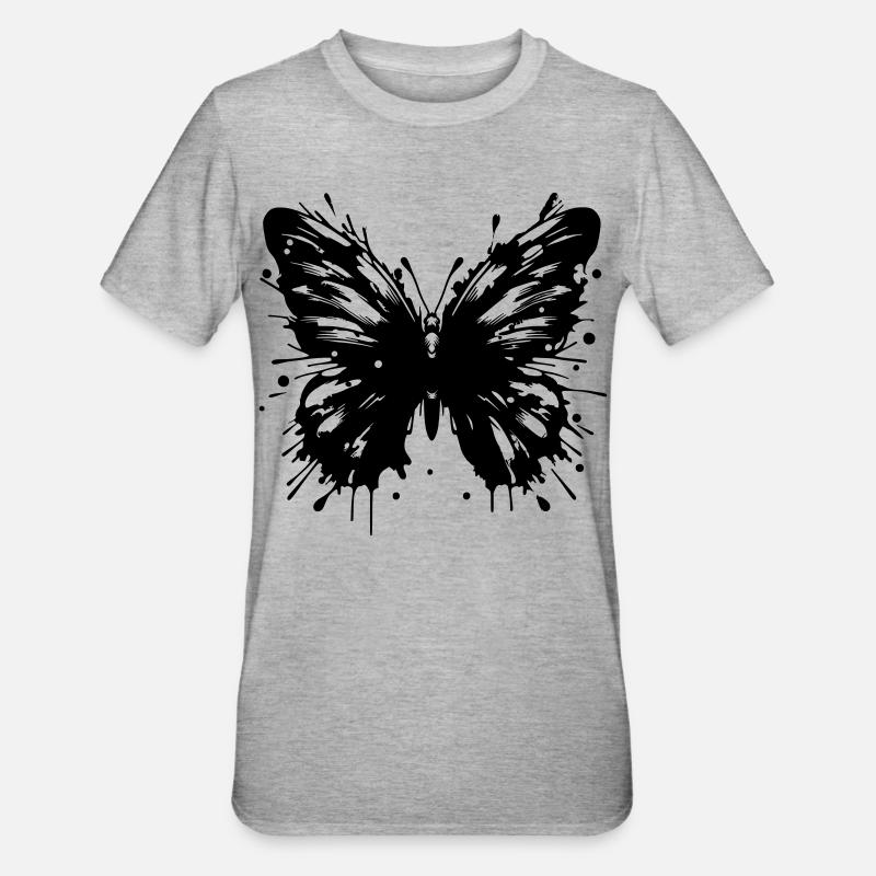 Papillon - T-shirt polycoton Unisexe - gris chiné