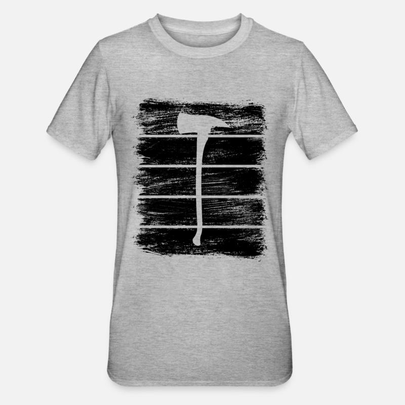 Fireman's Axe - Unisex Polycotton T-Shirt - heather grey