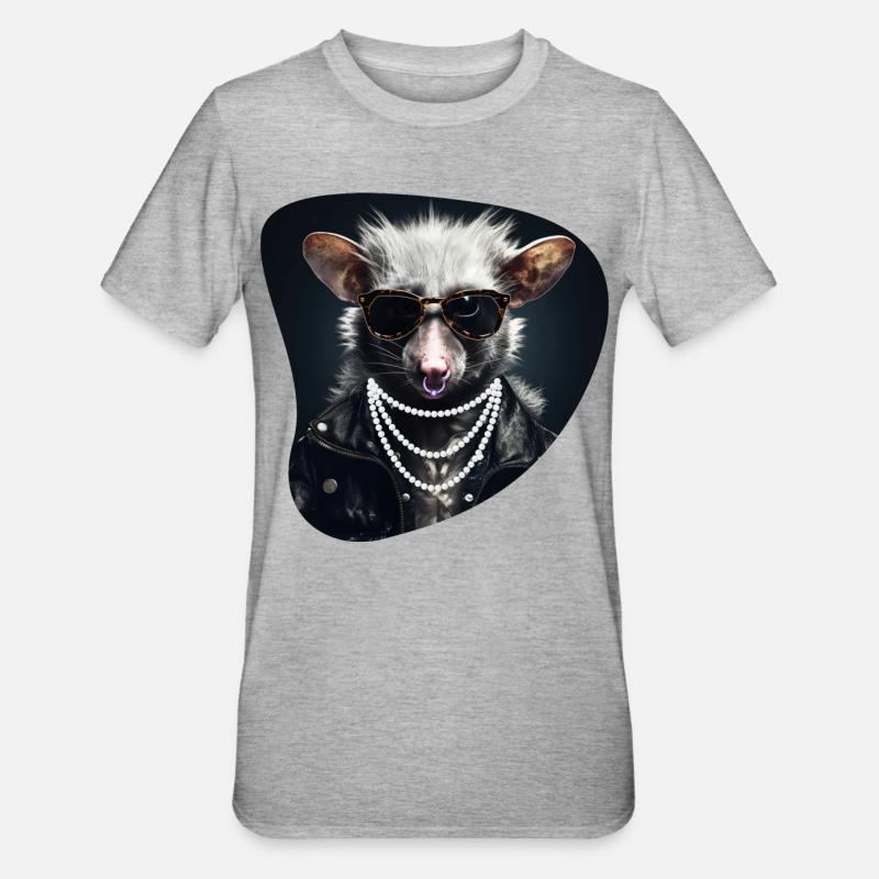 Opossum de roche dure - T-shirt polycoton Unisexe - gris chiné