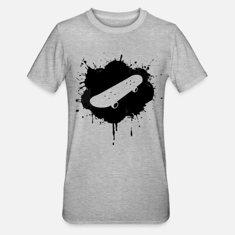 Skateboard - T-shirt polycoton Unisexe - gris chiné