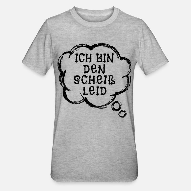 Je m’en fous Déclaration indifférente - T-shirt polycoton Unisexe - gris chiné