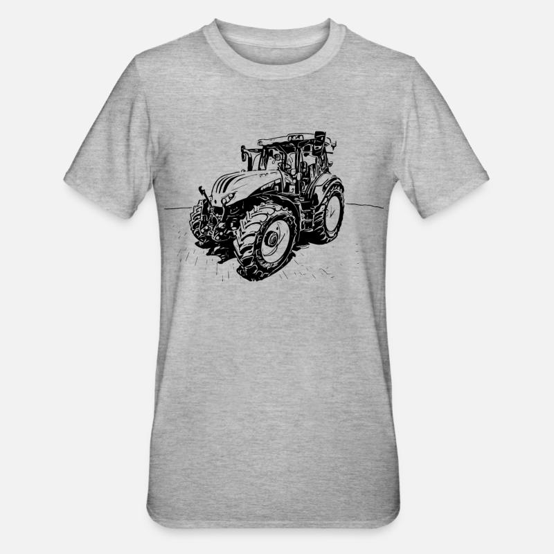 Traktor Steyr 4120 - Unisex Polycotton T-Shirt - Grau meliert