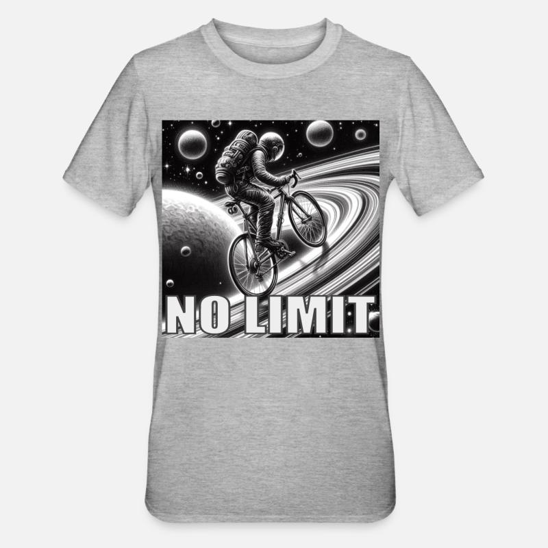 KEINE BEGRENZUNG - Unisex Polycotton T-Shirt - Grau meliert