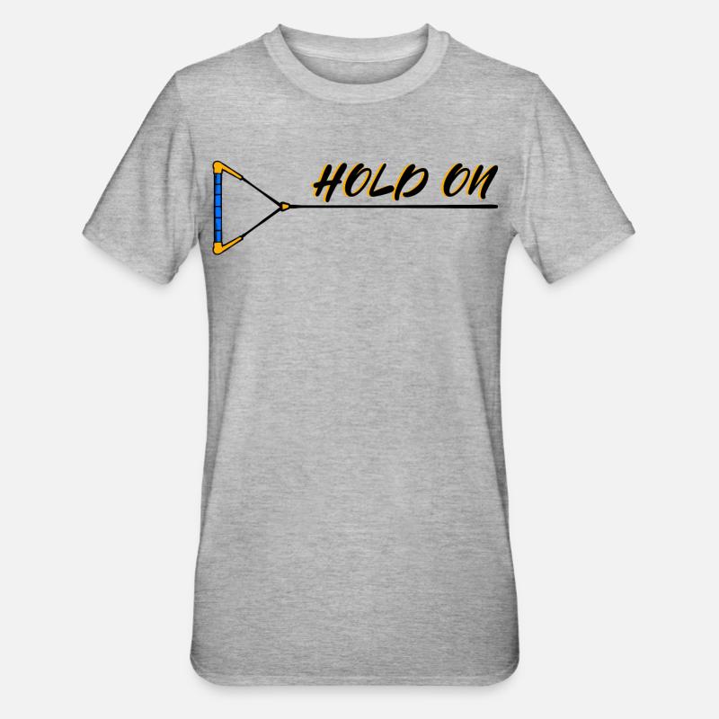 Wakesurf Wakeboard Déclaration Surf Kitesurfer - T-shirt polycoton Unisexe - gris chiné